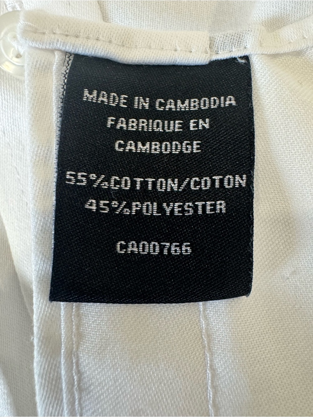 Bellissimo Wrinkle Free Slim Fit Dress Shirt White Size 16 34/35 Cotton Blend - Picture 10 of 12